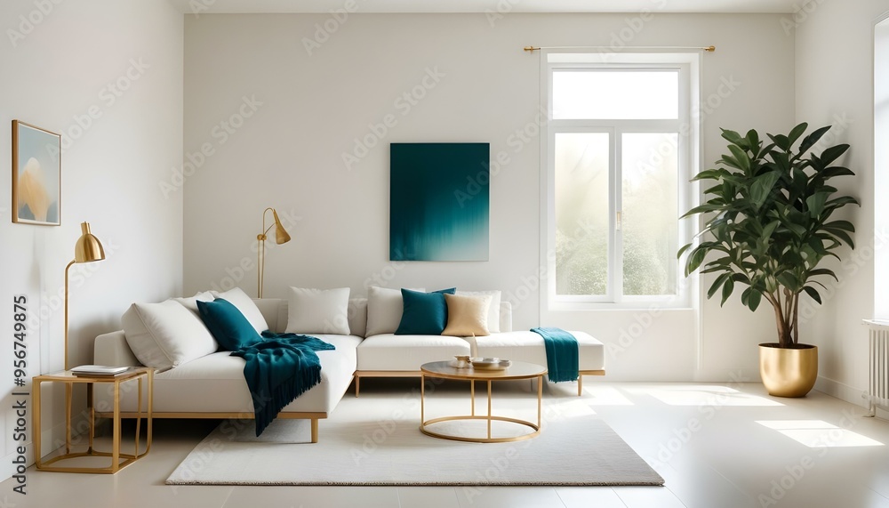 Photo interior modern design room 3d illustration Photo interior modern design room 3d illustration
