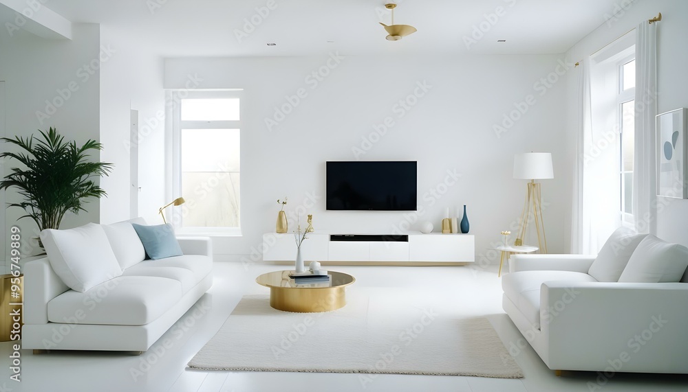 Fototapeta premium Photo interior modern design room 3d illustration