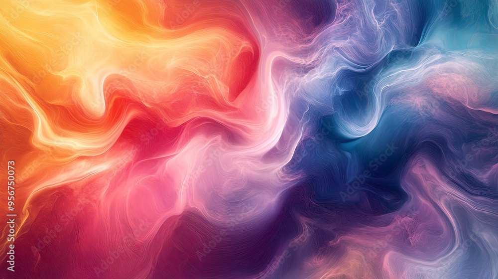 Abstract Swirling Pattern in Vibrant Hues Abstract Swirling Pattern in Vibrant Hues