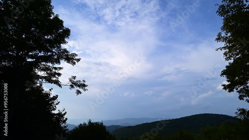 Clouds above Blue Ridge mountains photo