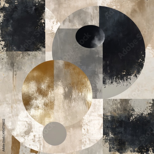 Abstract art piece modern minimalist design It has there is a pa