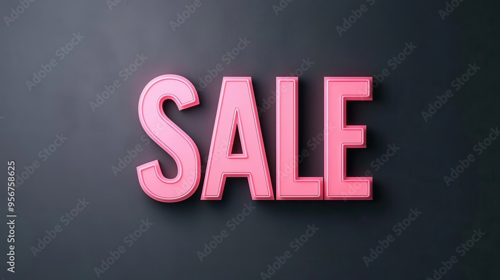 Vibrant pink SALE letters against a dark background, perfect for promotional materials and advertisements. Eye-catching and modern. Vibrant pink SALE letters against a dark background, perfect for promotional materials and advertisements. Eye-catching and modern.