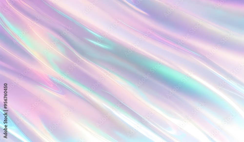 Holographic background seamless trendy iridescent light foil texture. Soft holographic pastel unicorn marble background pattern. Modern pearlescent blurry abstract swirl illustration.
Holographic background seamless trendy iridescent light foil texture. Soft holographic pastel unicorn marble background pattern. Modern pearlescent blurry abstract swirl illustration.
