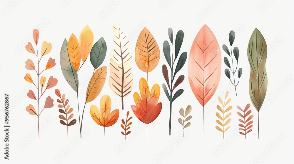 Autumn Vibes in rustic font, with warm autumn colors and leaves, watercolor art, isolated on white background Autumn Vibes in rustic font, with warm autumn colors and leaves, watercolor art, isolated on white background