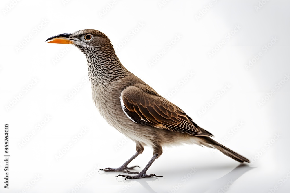 Fototapeta premium Coleto bird on white background, AI Generated