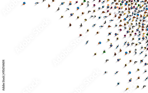 People about us web banner, social communication, work team. Vector illustration