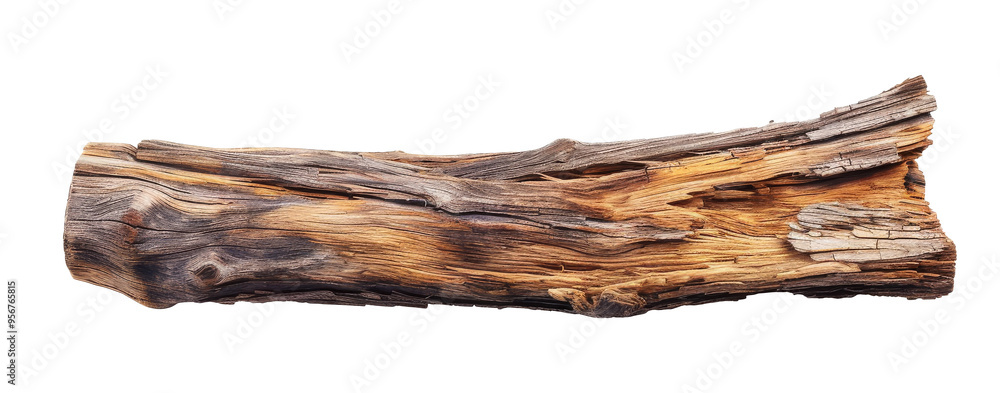 Weathered wooden log isolated on transparent background Weathered wooden log isolated on transparent background