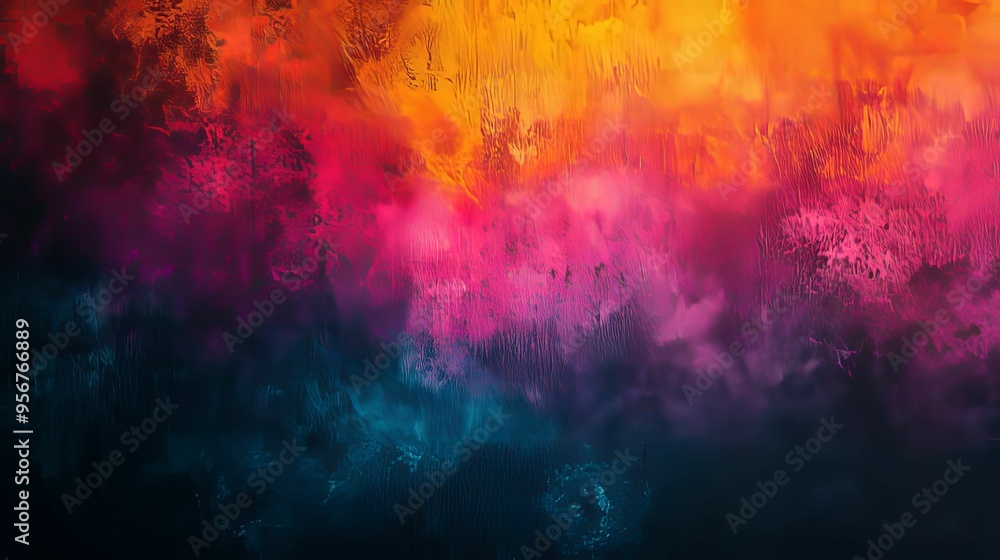 Abstract colorful digital art with vibrant hues of orange, pink, and blue Abstract colorful digital art with vibrant hues of orange, pink, and blue