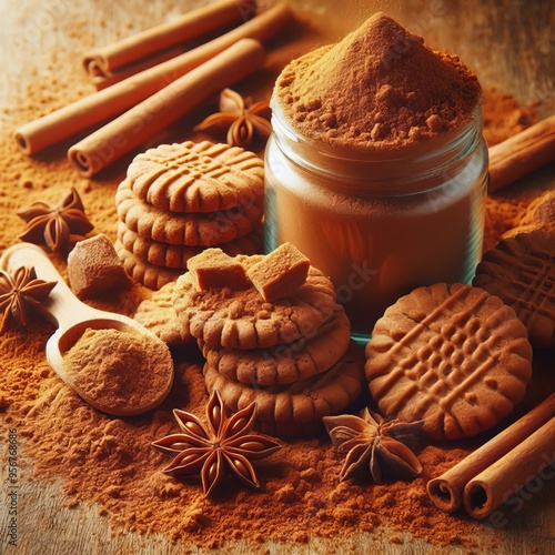 125 Speculoos cookie dust warm brown with visible spice flecks I