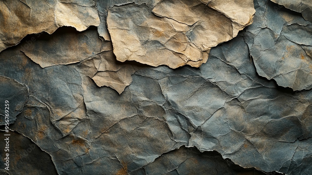 Crumpled and Torn Paper with a Distressed Texture Crumpled and Torn Paper with a Distressed Texture