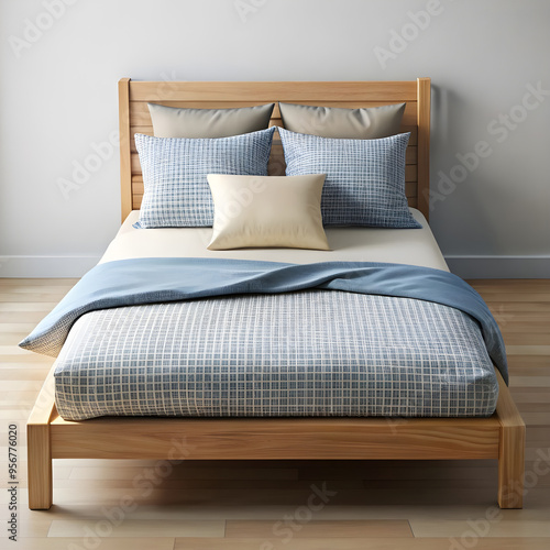 individual bed with a pillow