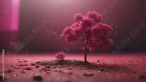 Flat magenta background for graphic designs. photo