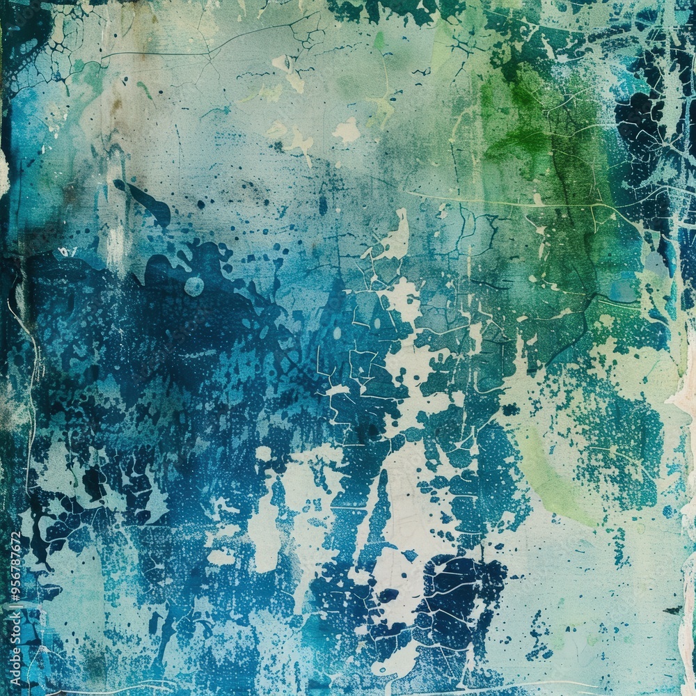 Obraz premium Blue and green abstract texture
