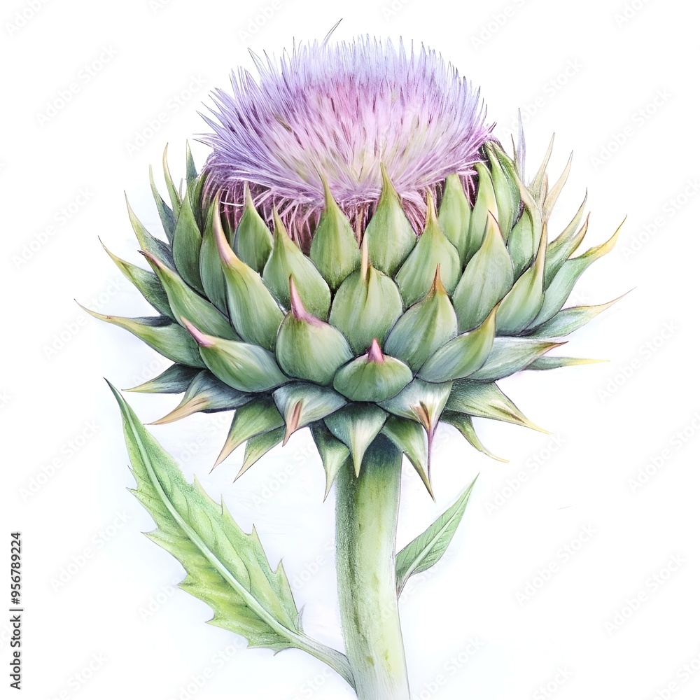 A beautifully rendered illustration of a cardoon. showcasing its intricate details and delicate textures. A beautifully rendered illustration of a cardoon. showcasing its intricate details and delicate textures.