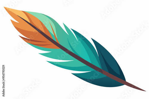 Colorful texture fantasy bird quill