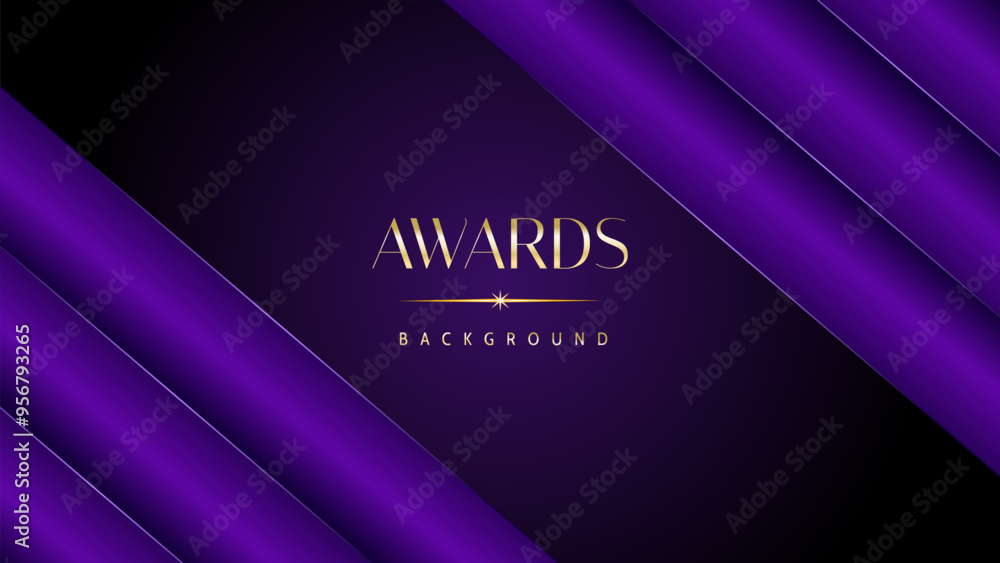 Purple golden royal awards graphics background. Elegant modern template with classy shine.
Purple golden royal awards graphics background. Elegant modern template with classy shine.