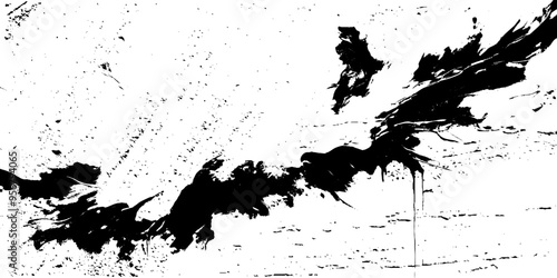 Black and White Grunge Texture with Dust and Grain Noise Particles. Vector art