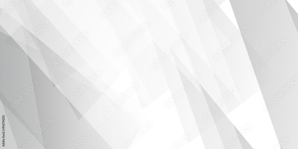 Obraz premium Gray abstract gradient HD background with lines. white and grey background. Abstract pale geometric pattern. space design concept. Decorative web layout or poster, banner. Vector illustration.