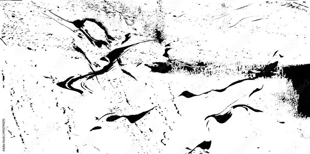 Naklejka premium Grunge black and white. Abstract vector background. Monochrome vintage pattern. Vector art