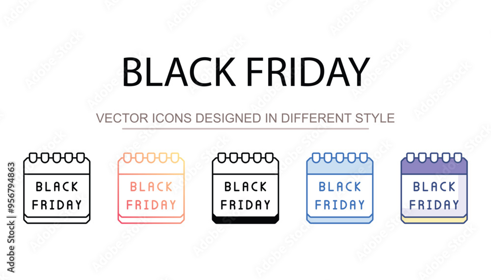 Black Friday icon design with white background stock illustration Black Friday icon design with white background stock illustration