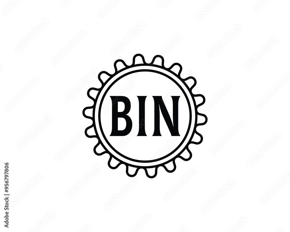 BIN logo design vector template. BIN