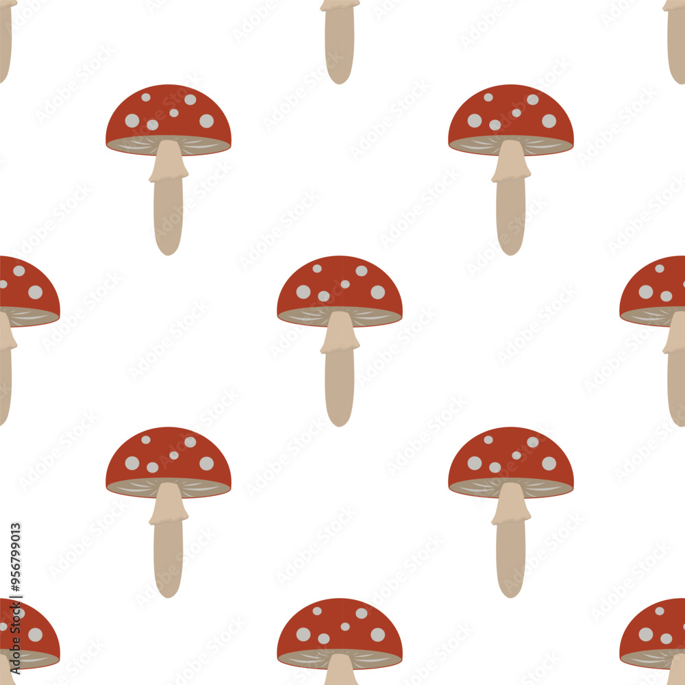 Vector illustration with fly agaric mushrooms Vector illustration with fly agaric mushrooms