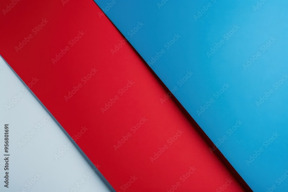 Abstract Geometric Shape with Red, Blue, and Light Blue Colors Abstract Geometric Shape with Red, Blue, and Light Blue Colors