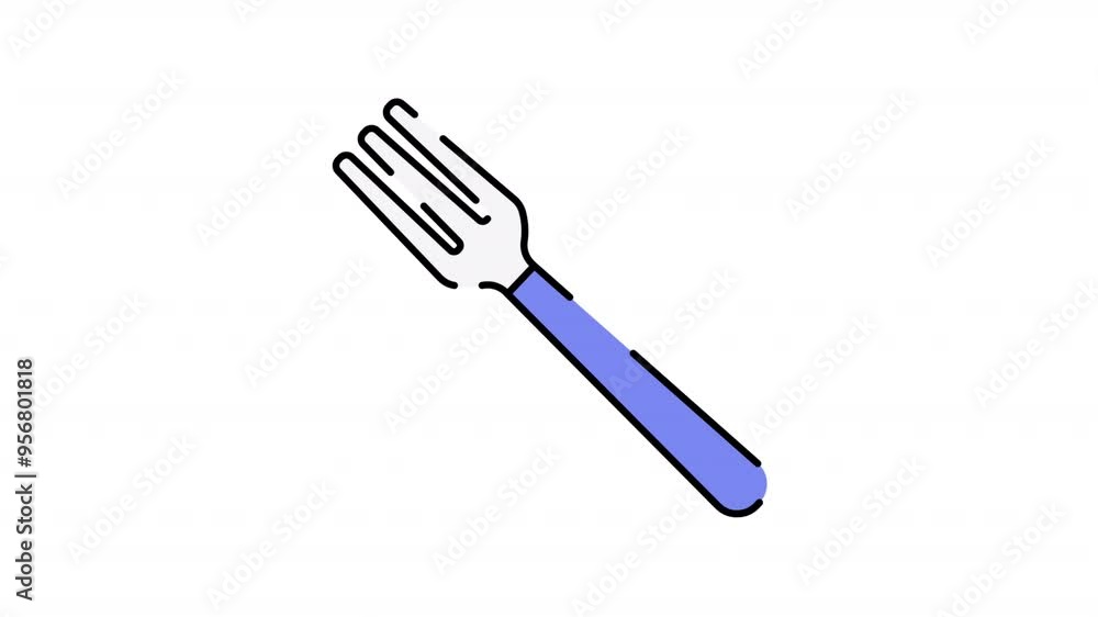 Fork Motion Graphic, Animated Alpha channel, transparent background. 4K resolution loop animation. Fork Motion Graphic, Animated Alpha channel, transparent background. 4K resolution loop animation.