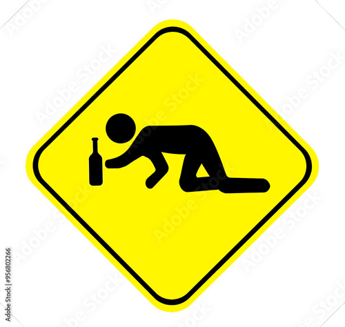 alcohol zone sign, illustration of an alcohol zone sign, alcohol drinking territory sign