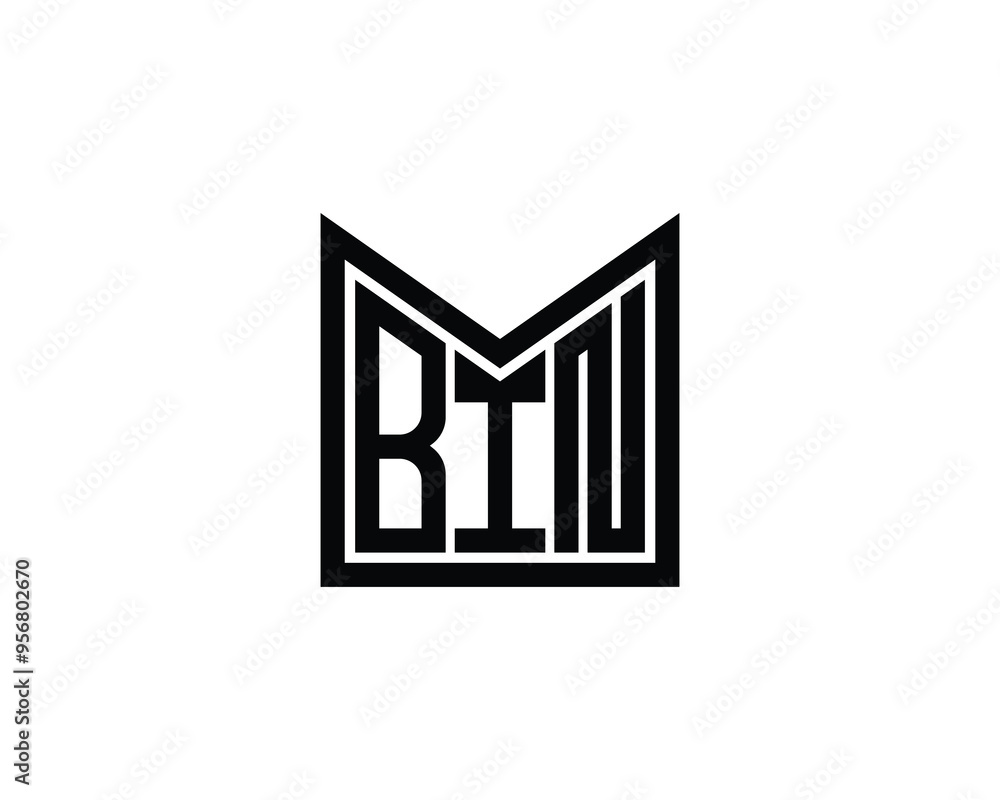 BIN logo design vector template. BIN BIN logo design vector template. BIN