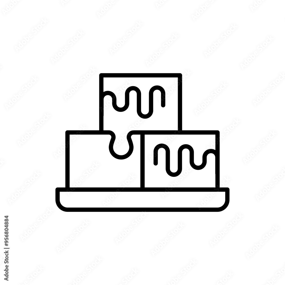Ice cube outline icons, minimalist vector illustration ,simple transparent graphic element .Isolated on white background Ice cube outline icons, minimalist vector illustration ,simple transparent graphic element .Isolated on white background