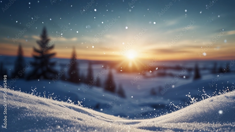 Winter Snow Background With Snowdrifts Winter Snow Background With Snowdrifts