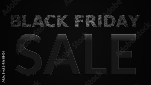 Black Friday Sale Sign Billboard in Black and White