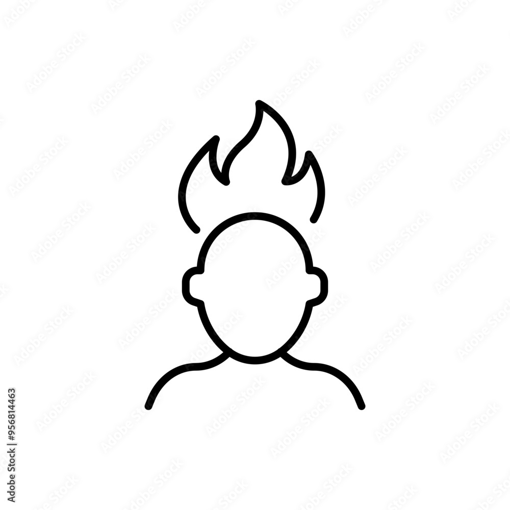 Headache outline icons, minimalist vector illustration ,simple transparent graphic element .Isolated on white background Headache outline icons, minimalist vector illustration ,simple transparent graphic element .Isolated on white background
