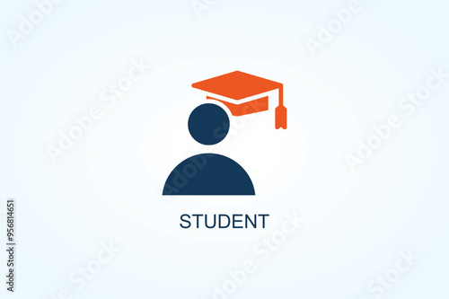 Student Vector  Or Logo Sign Symbol Illustration