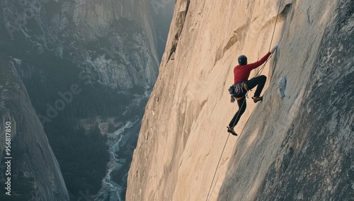 Rock Climbing Adventure on a Majestic Cliff
