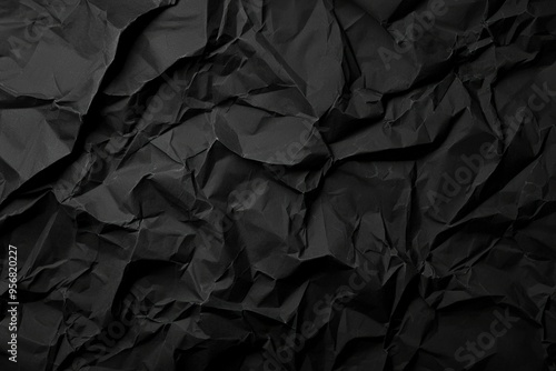 Dark, Crumpled Paper Texture