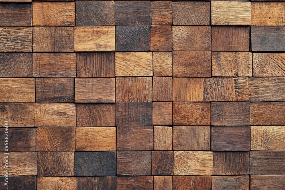 Wooden block wall texture Wooden block wall texture