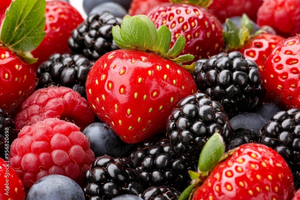 Berry medley, mixed berries, colorful and sweet is perfect for desserts, snacks, or breakfast Berry medley, mixed berries, colorful and sweet is perfect for desserts, snacks, or breakfast