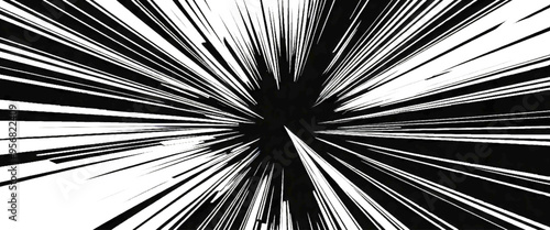 Vector black and white bright speed light background.