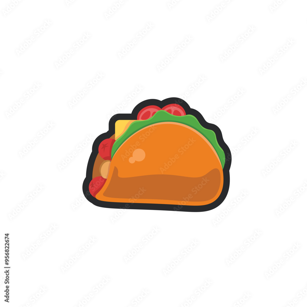 burrito food in outline flat vector design burrito food in outline flat vector design