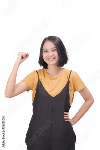 Asian Woman Wearing Casual Dress