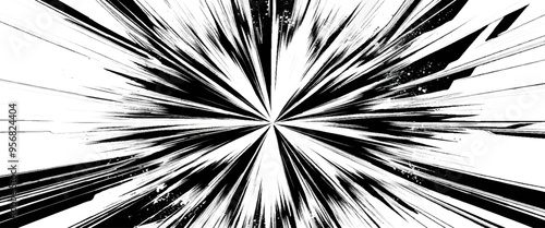 Vector black and white sun burst bright speed light background.