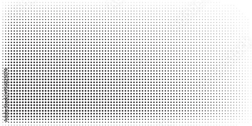 Halftone gradient. Dotted gradient, smooth dots spraying and halftones dot background seamless horizontal geometric pattern vector template set