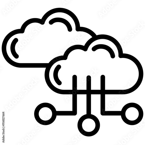 Hybrid Cloud Icon