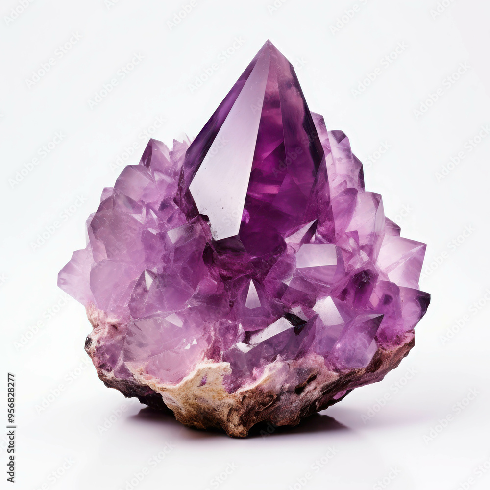 Amethyst Crystal Cluster: A captivating amethyst crystal cluster showcases its intricate facets and rich purple hues, exuding a sense of tranquility and spiritual energy. Its natural beauty is highlig Amethyst Crystal Cluster: A captivating amethyst crystal cluster showcases its intricate facets and rich purple hues, exuding a sense of tranquility and spiritual energy. Its natural beauty is highlig