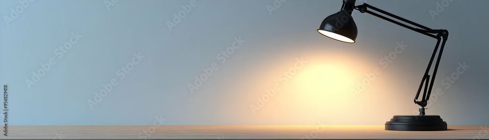 Desk lamp and Illuminate text isolated on white background concept as Camera movement Zoom into the desk lamp and text. Scene Isolated white background with sleek and modern design elements. Detail Hi Desk lamp and Illuminate text isolated on white background concept as Camera movement Zoom into the desk lamp and text. Scene Isolated white background with sleek and modern design elements. Detail Hi