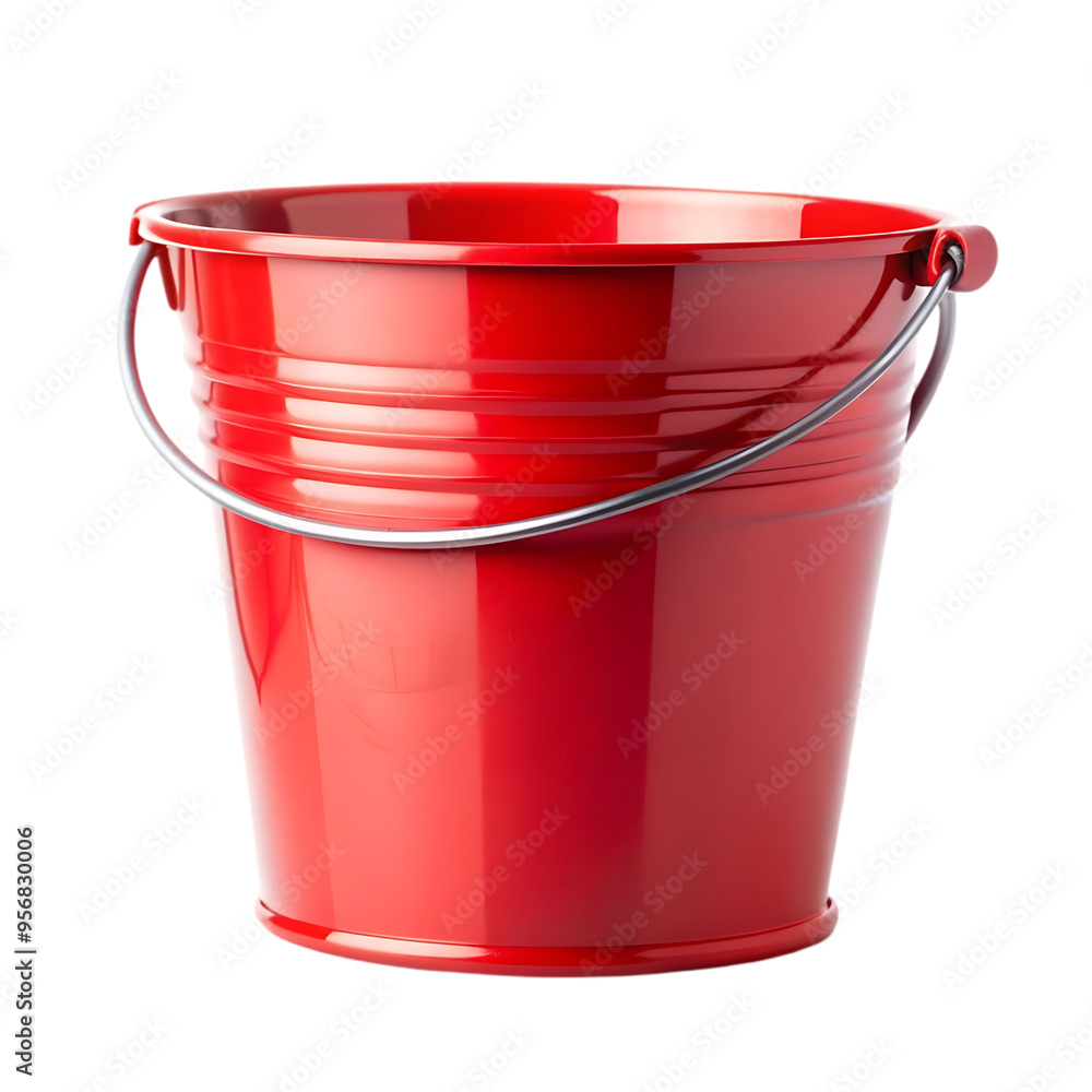 red bucket isolated on white red bucket isolated on white