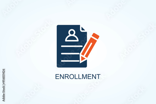 Enrollment Vector  Or Logo Sign Symbol Illustration