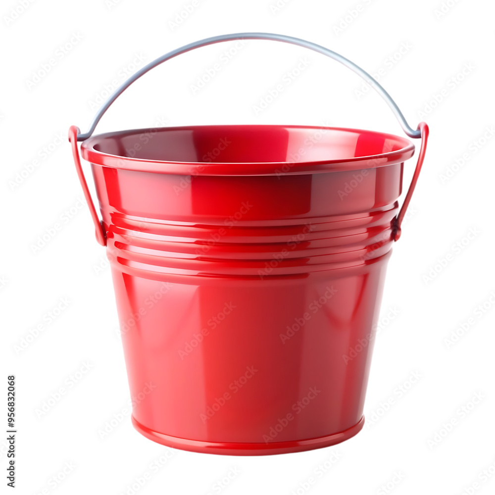 red bucket isolated on white red bucket isolated on white